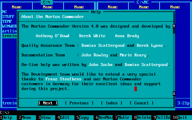 Norton Commander 4 - About